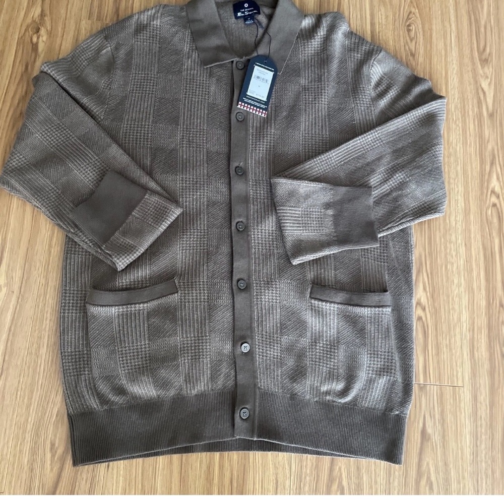 Ben Sherman Canteen Mens Shawl Cotton Cardigan Sweater Size XL